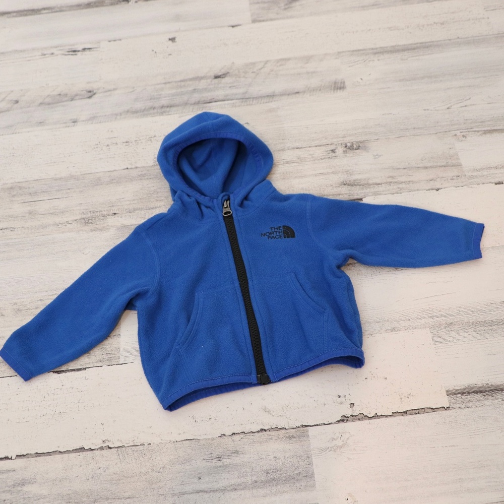 [EUC] THE NORTH FACE Baby Anchor Full Zip Hoodie - Blue Size 3-6 Months